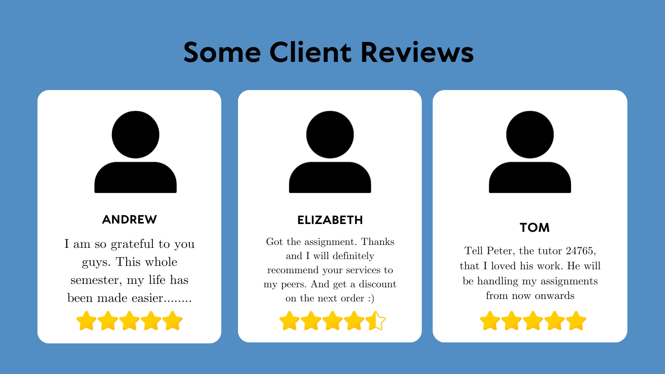 Client Reviews - Get Coursework Writing Services From Professional Writers At Affordable Rates