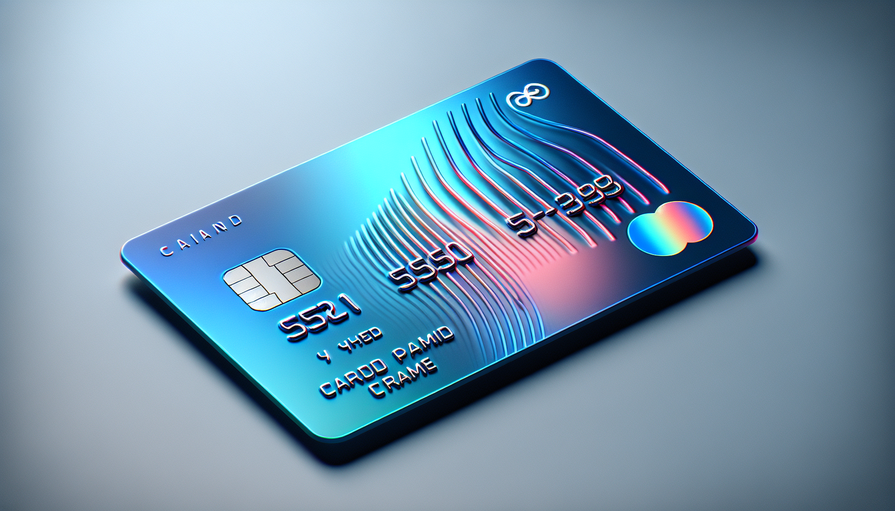 Illustration of a credit card with blurred numbers and name