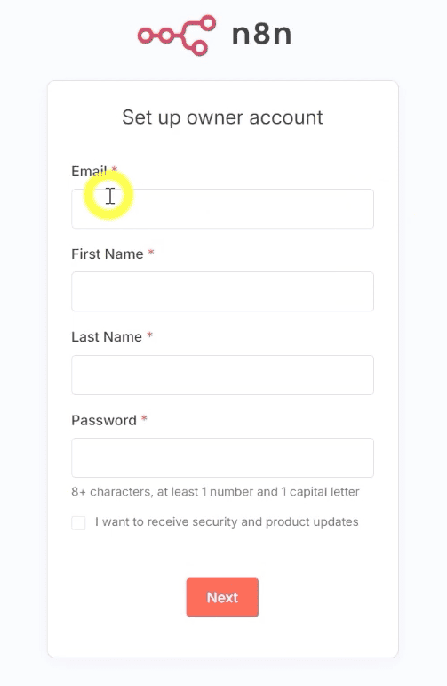 n8n account erstellen