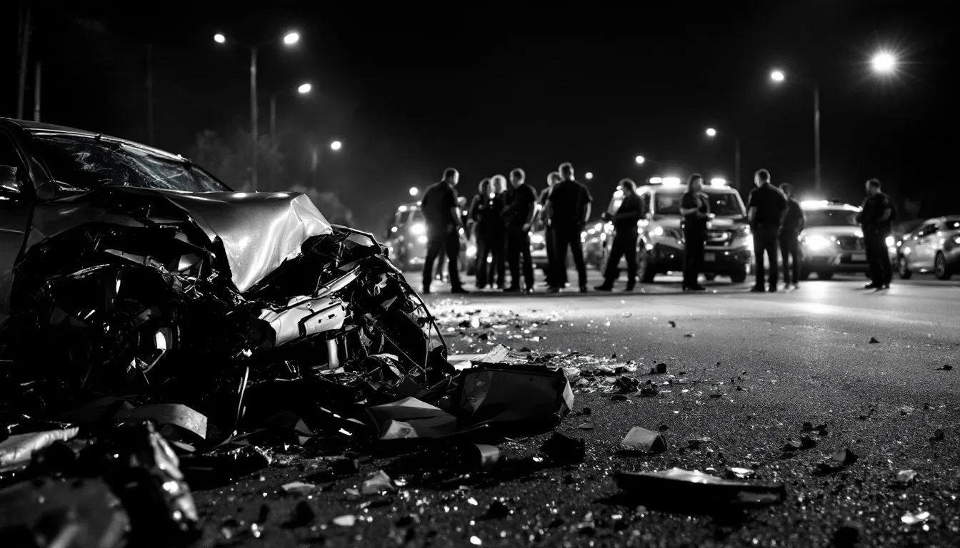 An image depicting various car accident scenarios, highlighting the legal services for car accident victims in Los Lunas.
