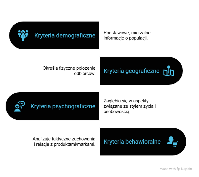 Jakie są kryteria segmentacji przy określaniu grupy docelowej?