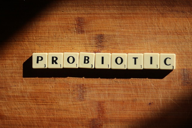 probiotic, scrabble, wood