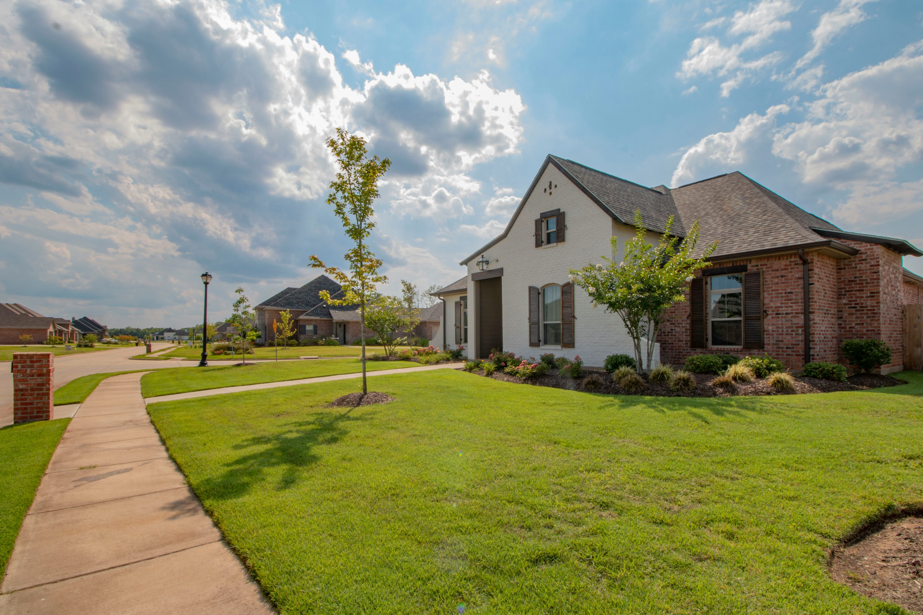 Single family house in residential neighborhood purchased by real estate investor as long term rental. 