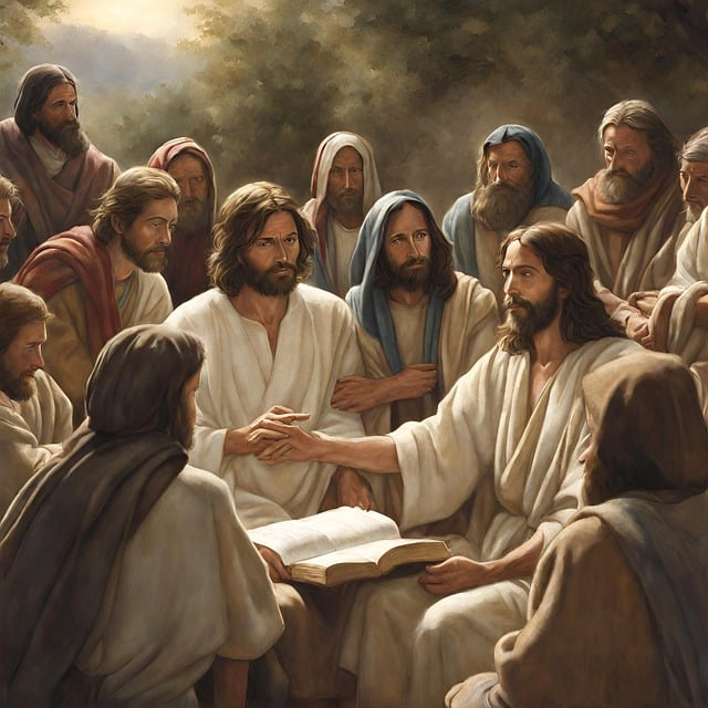 church, jesus teaching with his disciples, christianity
