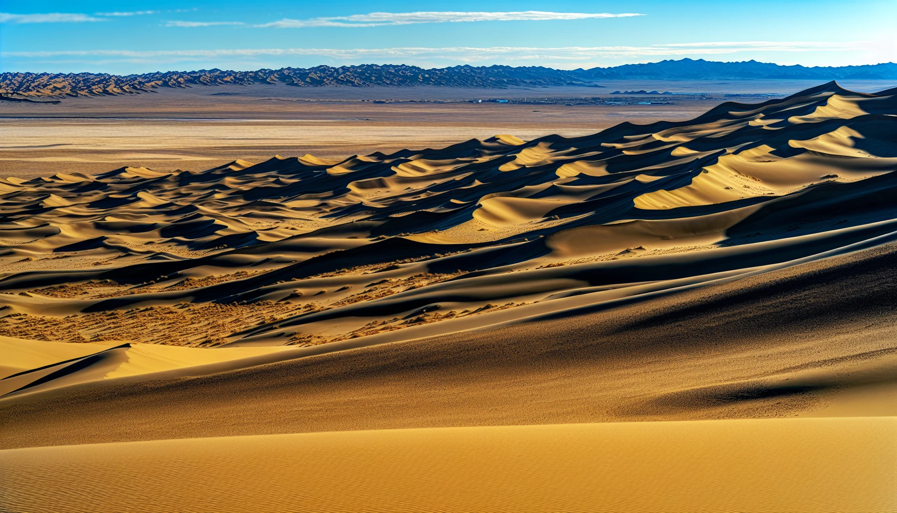Breathtaking view of the Gobi Desert in Mongolia