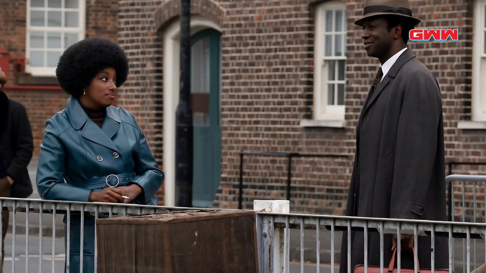 Renee Bailey as Joyce and Zephryn Taitte as Cyril in Call the Midwife Season 14 
