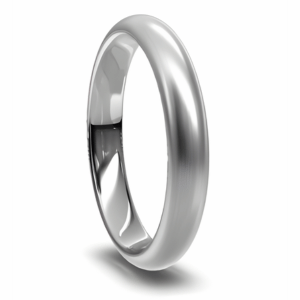 Klasikinis vestuvinis žiedas iš platinos 5 mm D-SHAPE - fashiongold.lt