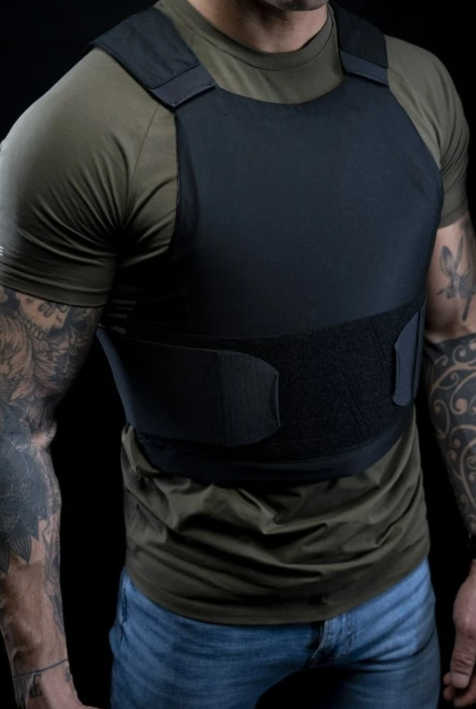 Stab resistant vest standard over Heracles KR1-SP1 black