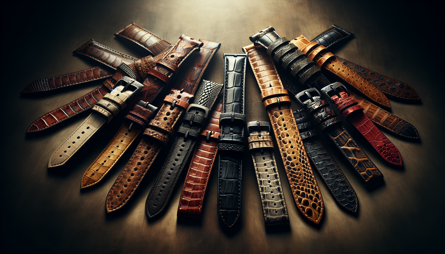 Exotic leather watch straps