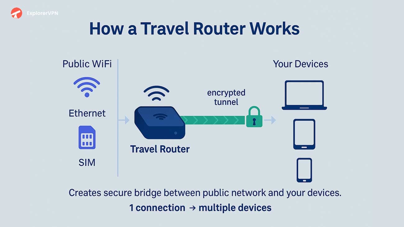 how travel router works