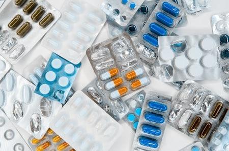 Prescription medications handled by a pharmacy technician