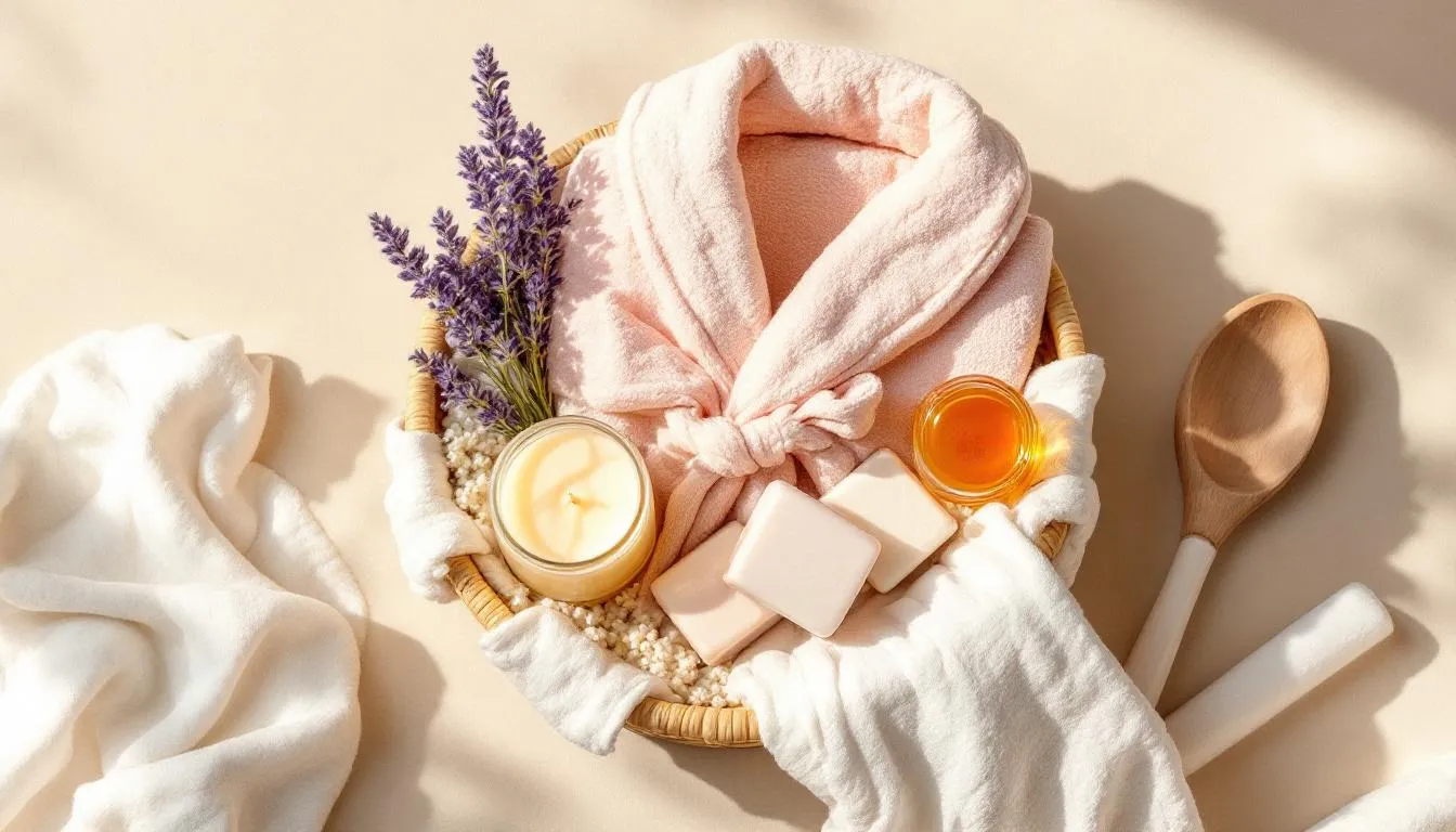 A beautifully arranged spa themed gift basket for best friends.