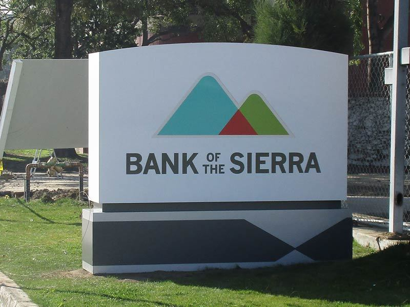 Bank of the Sierra monument sign. One of several locations we did around Southern California.