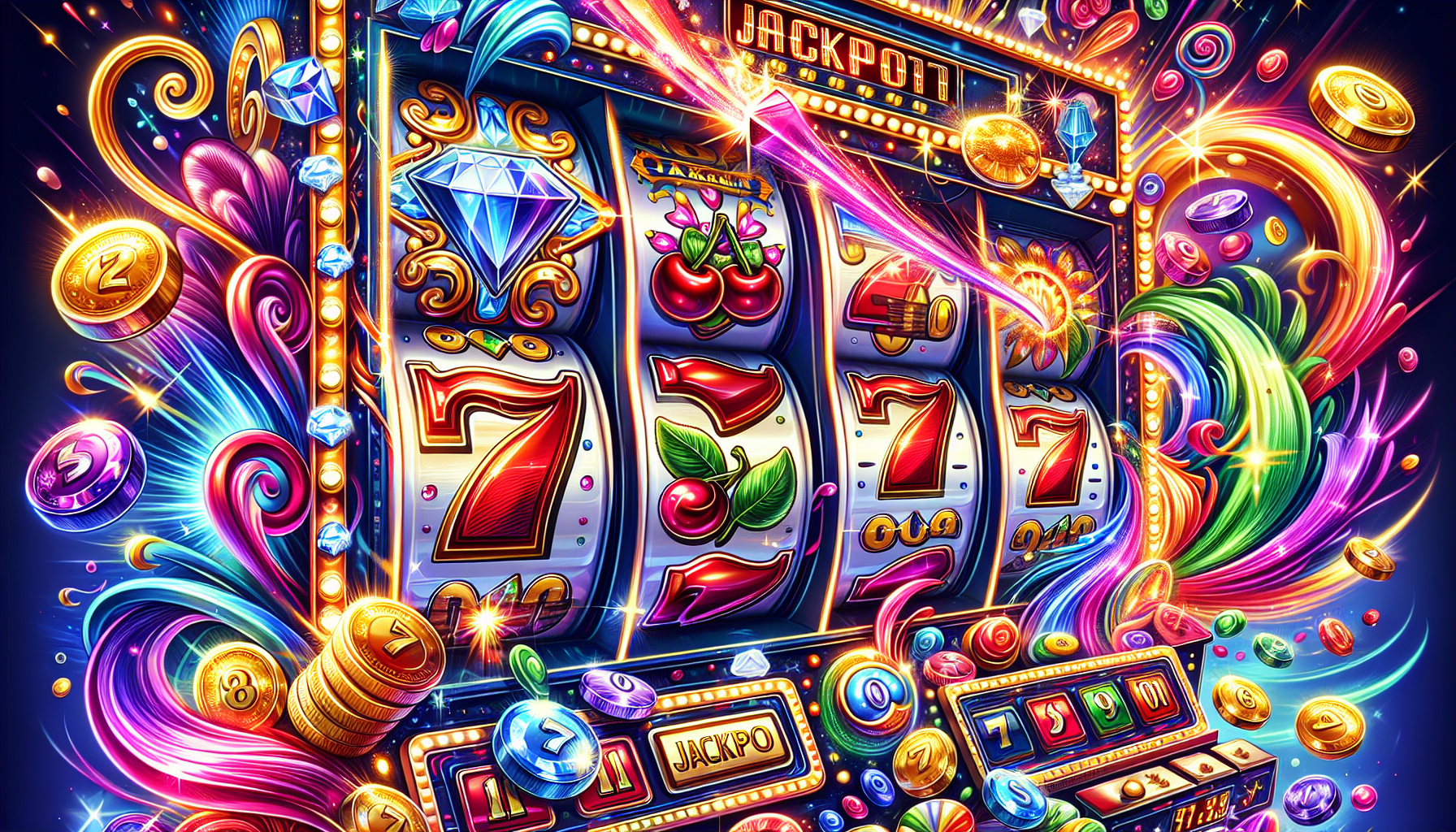 Een illustratie van een opwindend casinospel met willekeurige prijzen