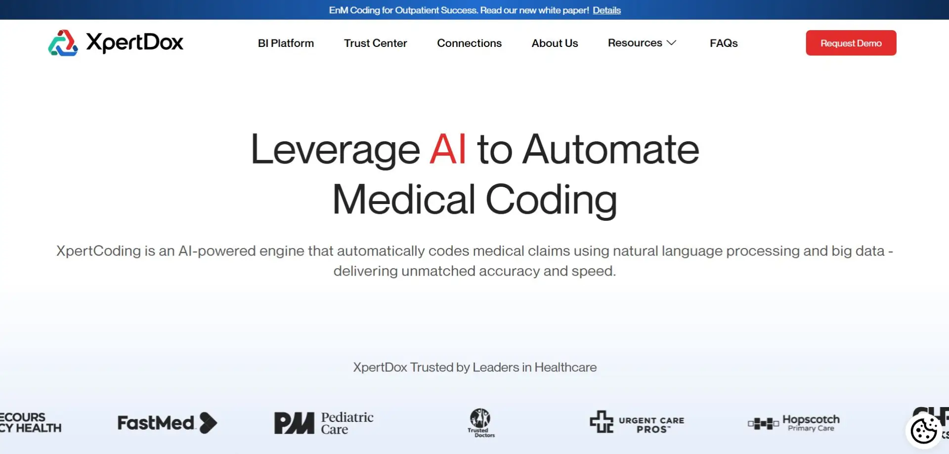 Homepage of XpertDox website