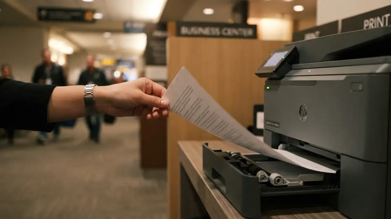 Printed onward ticket format for airline counter proof