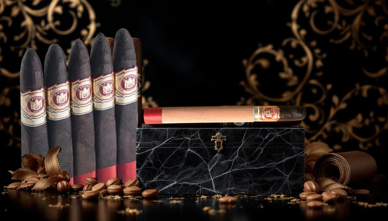 A selection of torpedo shaped cigars, including the Arturo Fuente Anejo Shark.