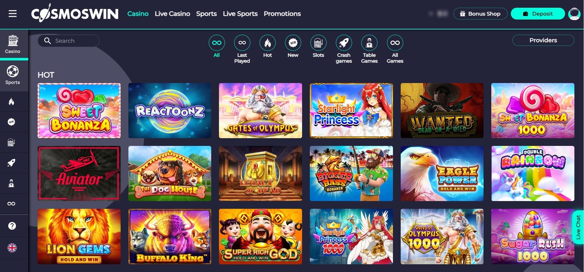 Cosmoswin Casino - Best Crypto Casino in Kuwait