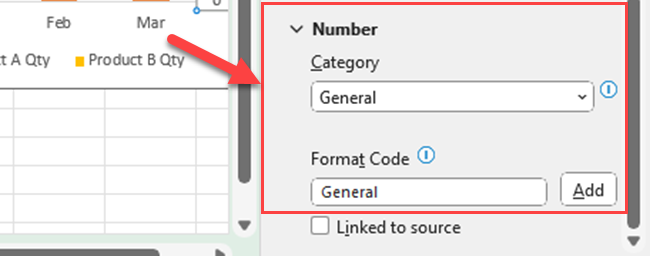 Adjusting number format of bar charts axis values
