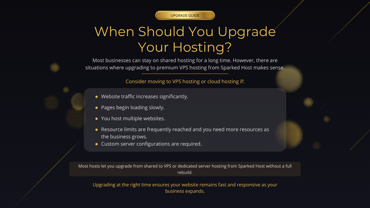 When Should You Upgrade Your Hosting?