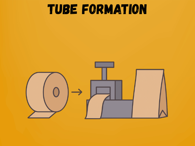 An illustration of a Tube Formation Bags Process 