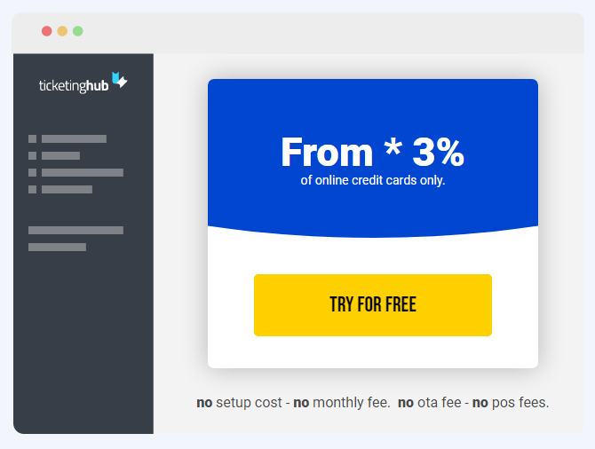 Save money, Grow Sales | TicketingHub Payment