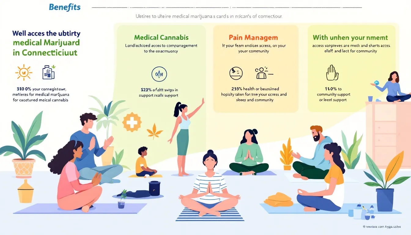 A visual representation of the benefits of obtaining a medical marijuana card in Connecticut.
