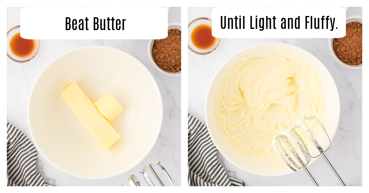 butter beaten into bowl