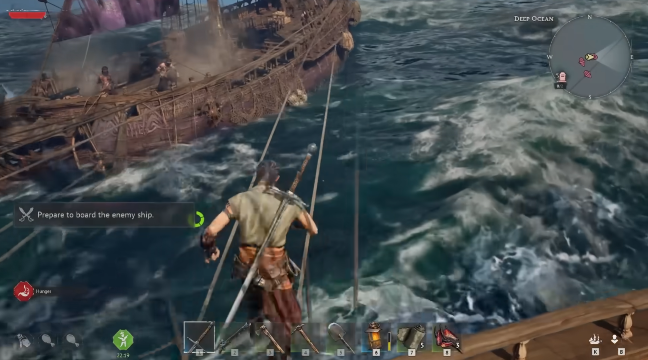 Windrose Board Ships with Treasure Icons