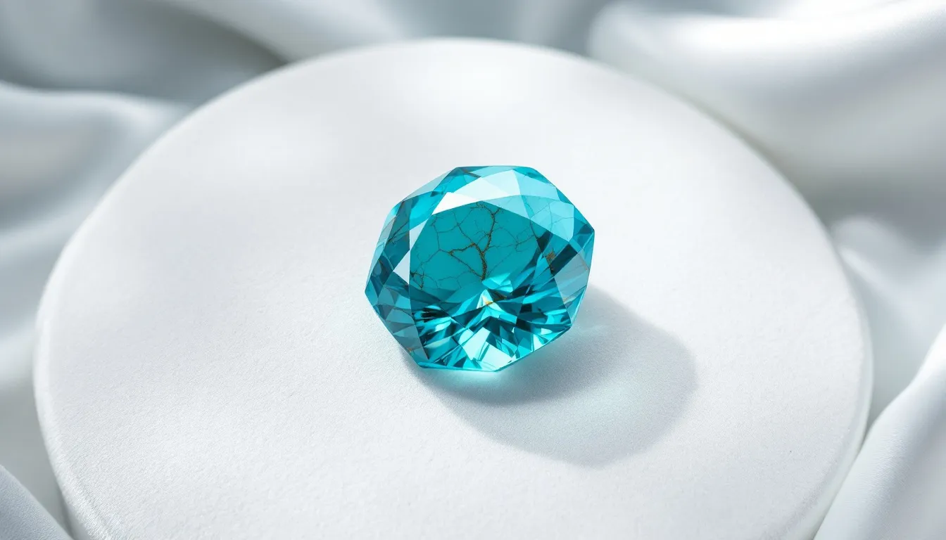 The image showcases a stunning collection of turquoise jewelry, featuring vibrant shades of robin's egg blue and sky blue, set in elegant sterling silver. This December birthstone is displayed alongside other blue stones, highlighting its unique beauty and significance among the three December birthstones.