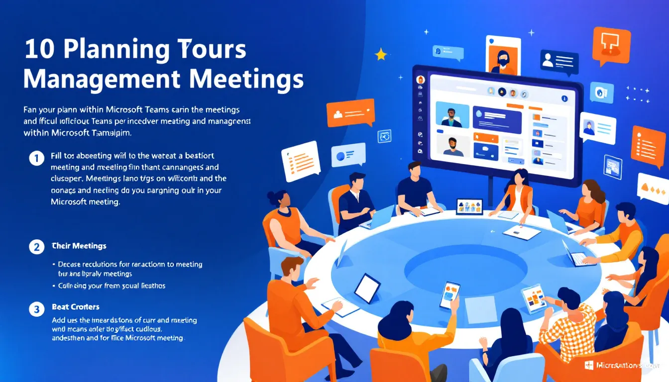 Une image montrant la planification et la gestion des réunions dans Microsoft Teams.