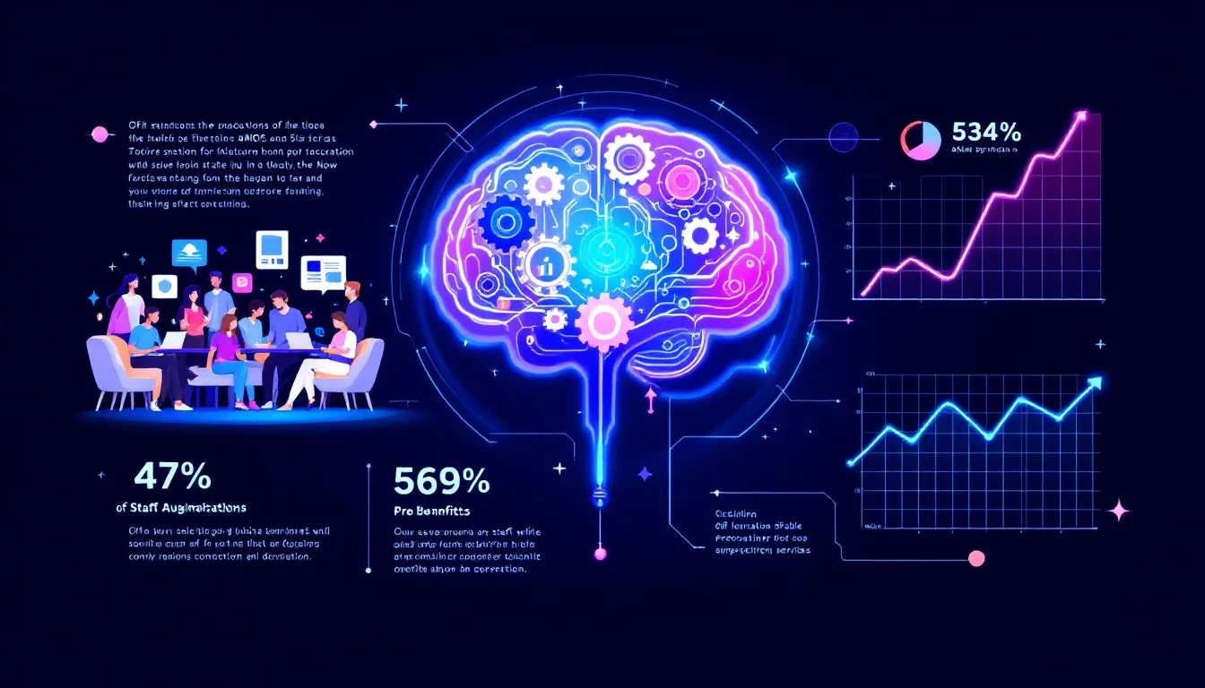 A visual summary of the benefits of staff augmentation services.