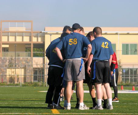 A flag football team