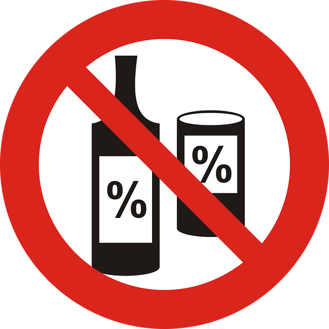 the ban on alcohol, sign, prohibition