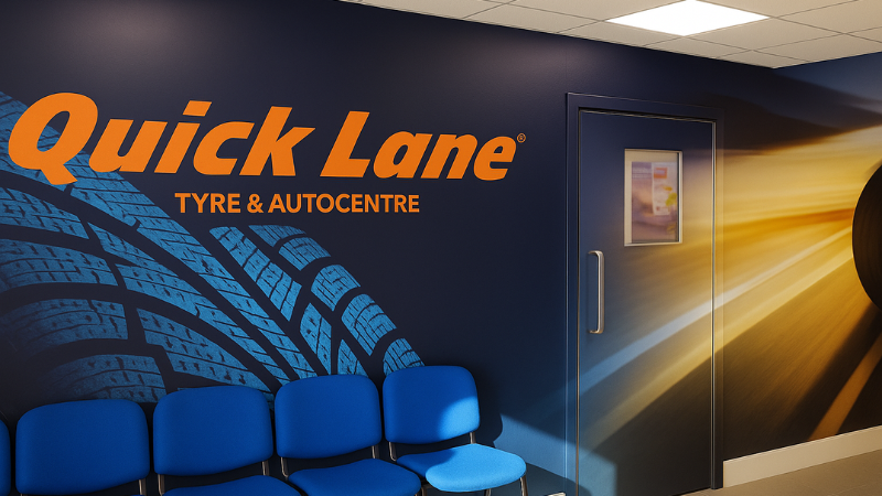 Textured Vinyl Wall Wrap For an office lobby