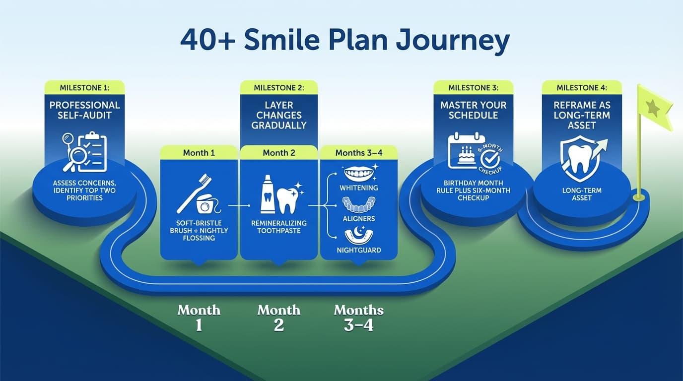 How to Build a 40+ Smile Plan You Can Actually Stick With