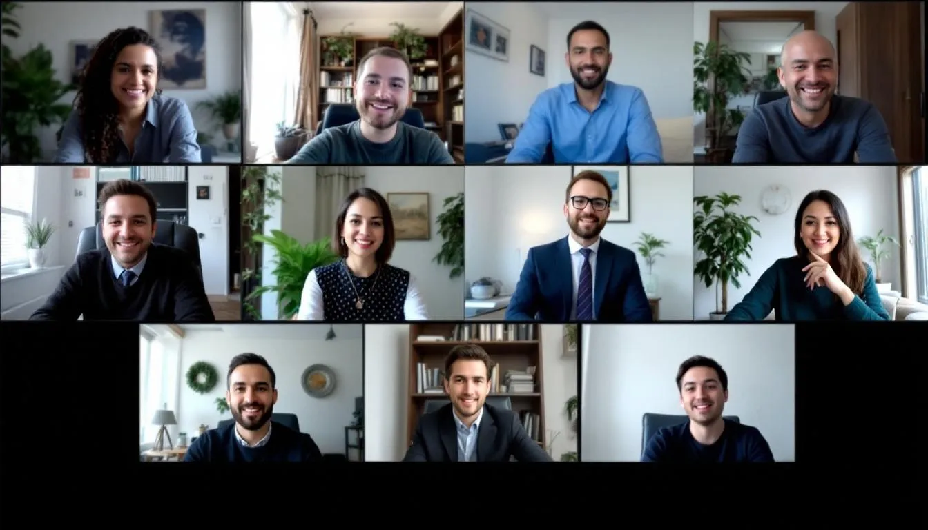 Online Get-to-Know-Meeting mit internationalen team members. 