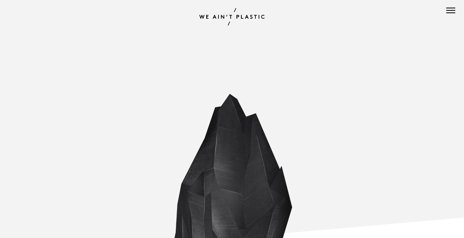We Ain't Plastic showcases its portfolio on a professional websit.