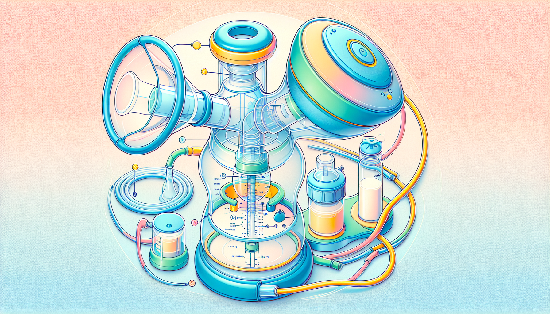 An illustration explaining how wearable breast pumps work, including the pumping process.