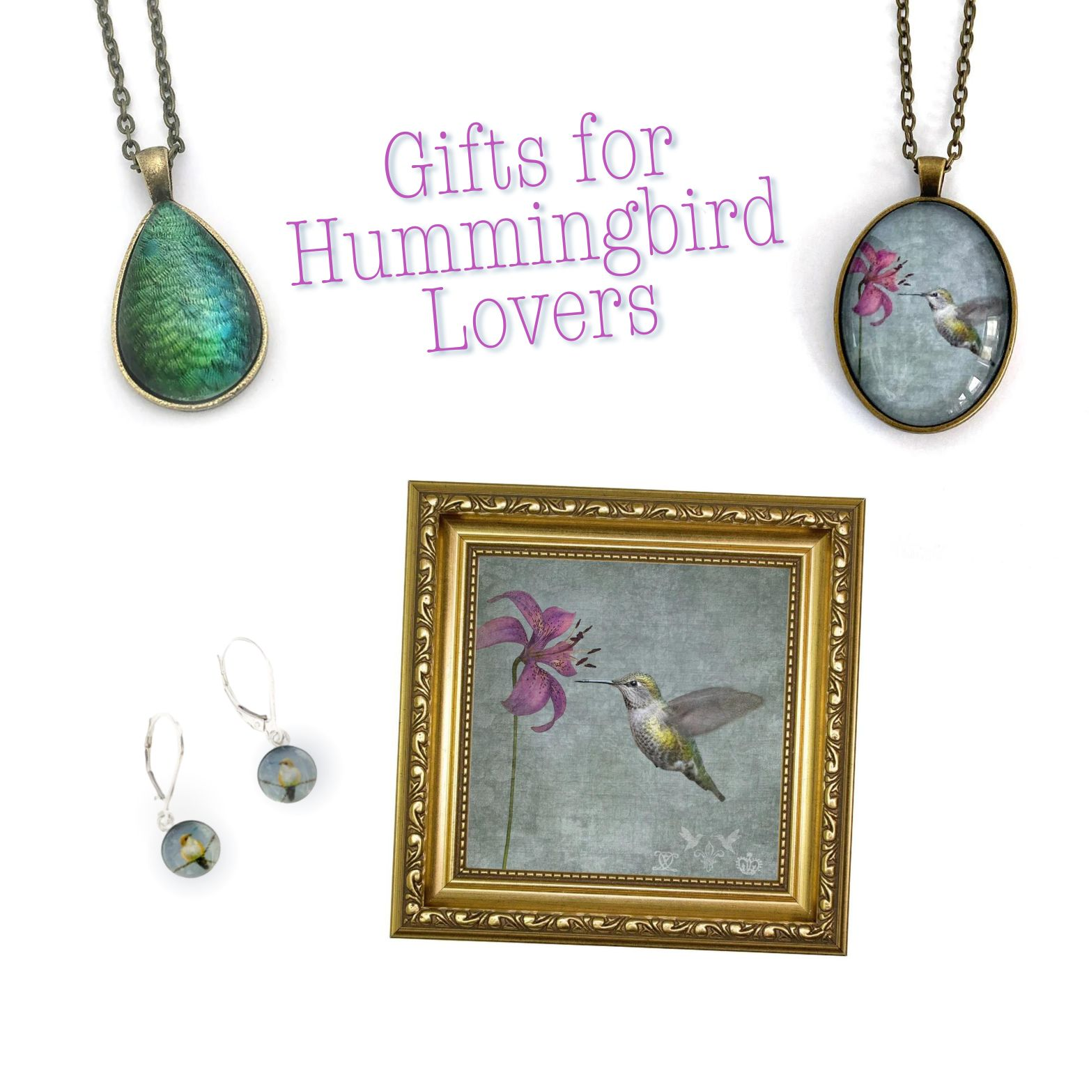 For anyone who loves hummingbirds, these gifts will surprise and delight. Create a gift box with an arrangement of items.