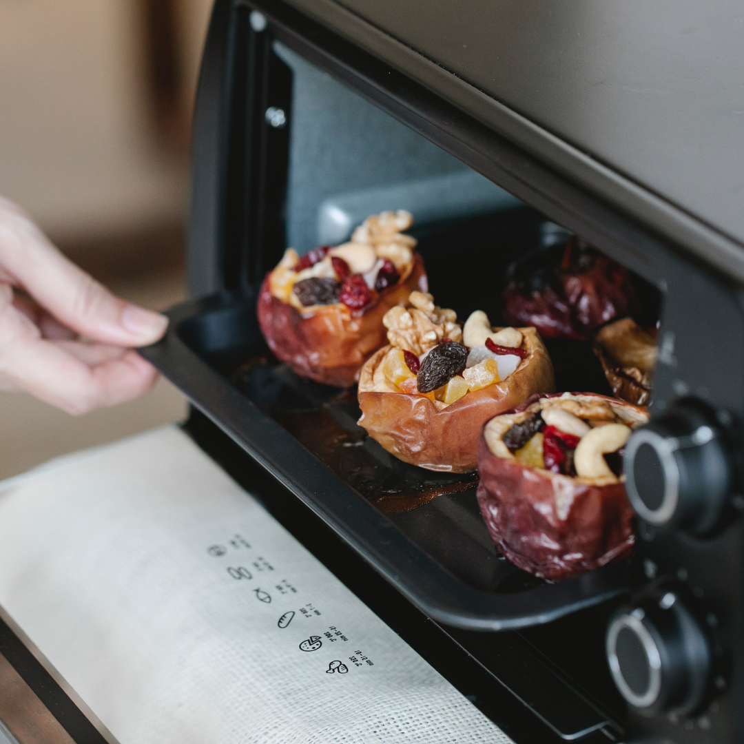 meal being cooked in a small oven