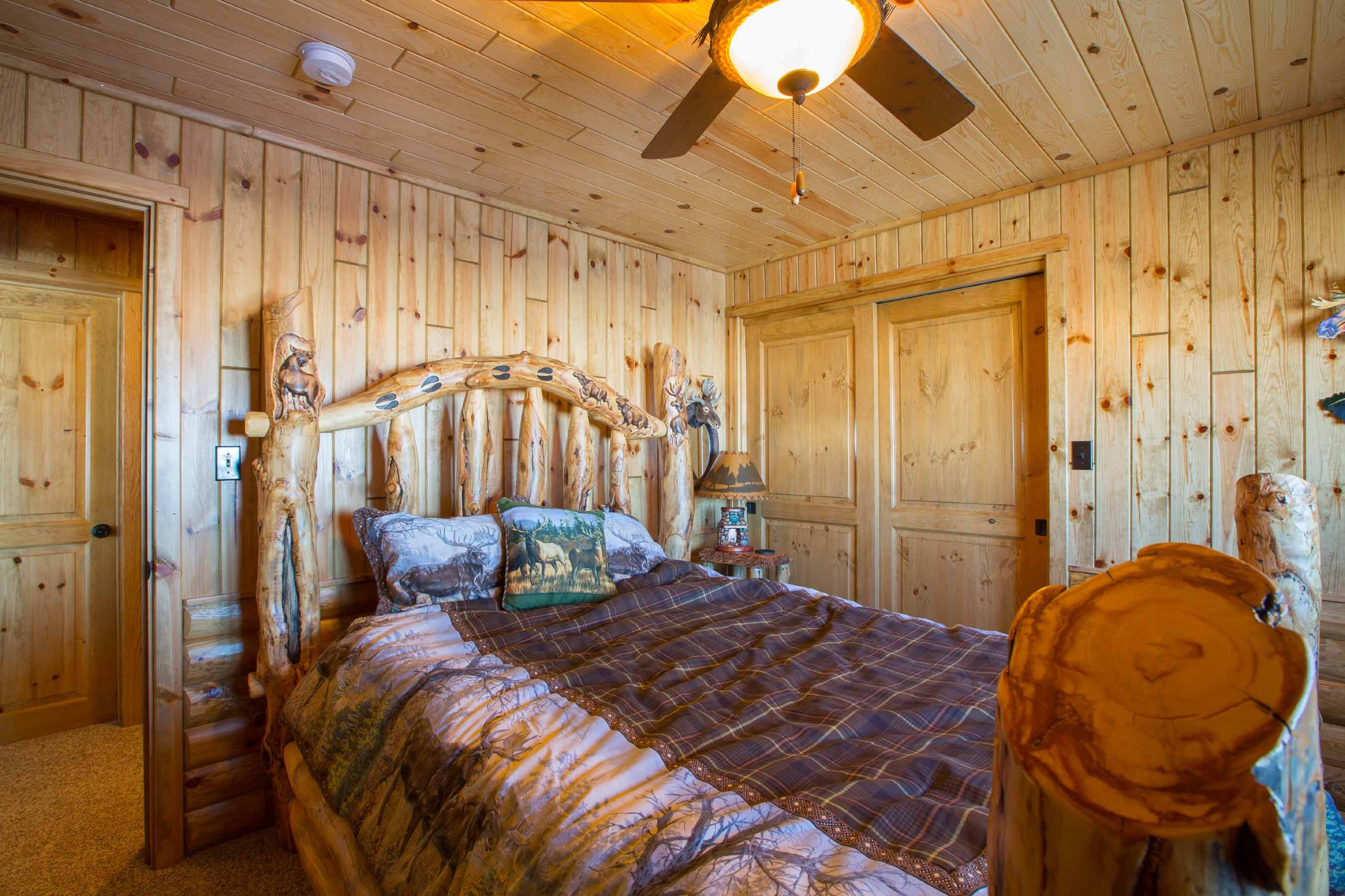 Knotty Pine Brown Bedroom