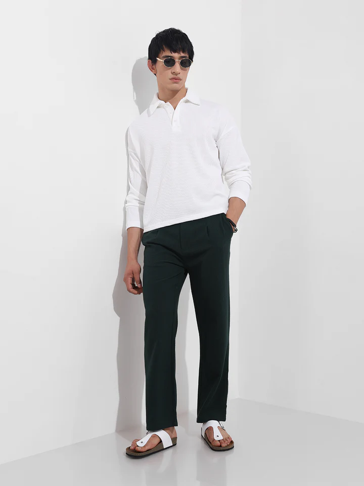 Relaxed fit trousers for men