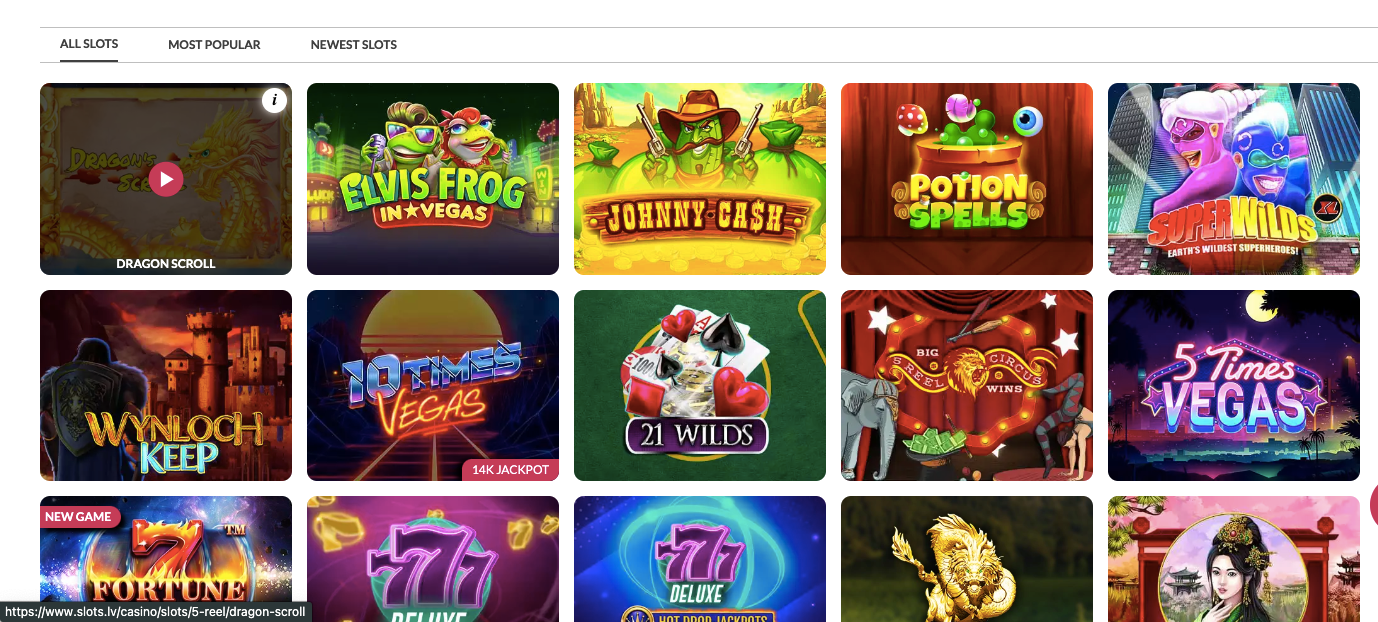 Slots.lv casino - game providers - deposit bonus - specialty games - welcome bonus - casino review - games library - bitcoin cash - support team 
