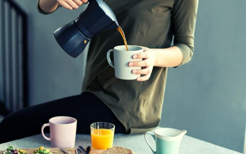 Enjoy your cup of coffee from your clean percolator pot