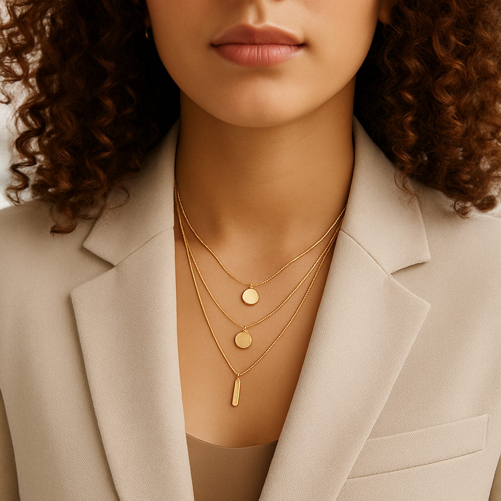 Minimalistinės auksinės grandinelės skirtingų ilgių