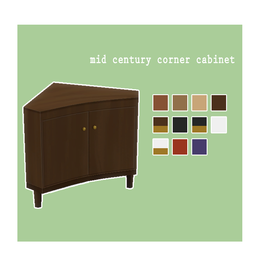 Mid Century Corner Cabinet