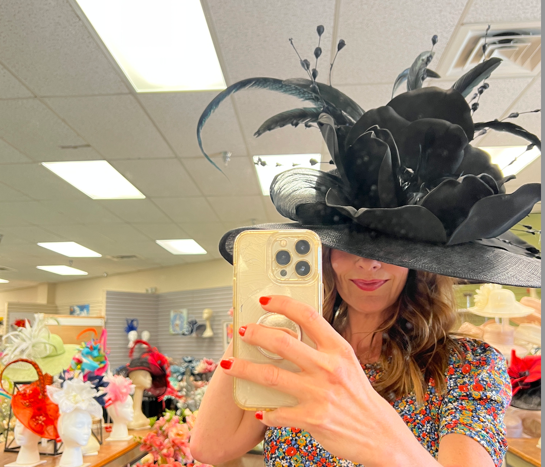 Kentucky Derby hats - this one is classic black and has a timeless style