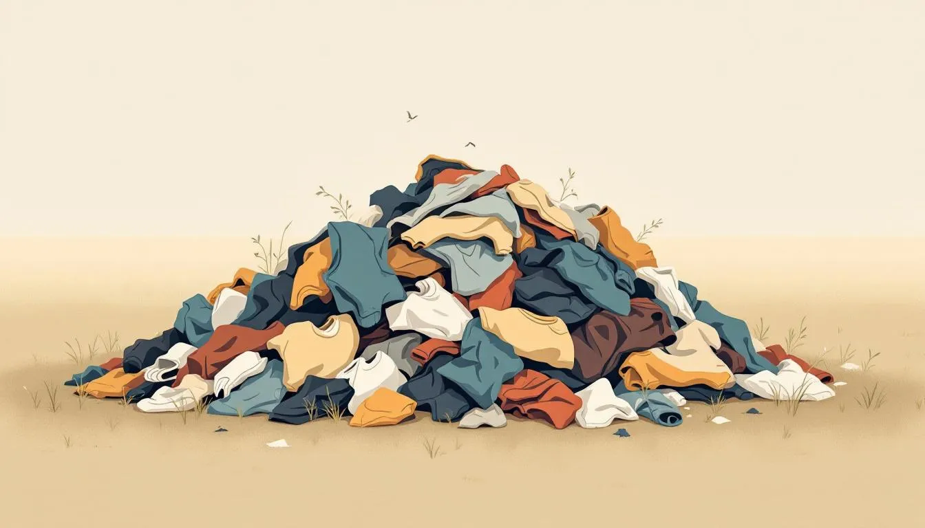 A visual representation of the negative impact of fast fashion on the environment.