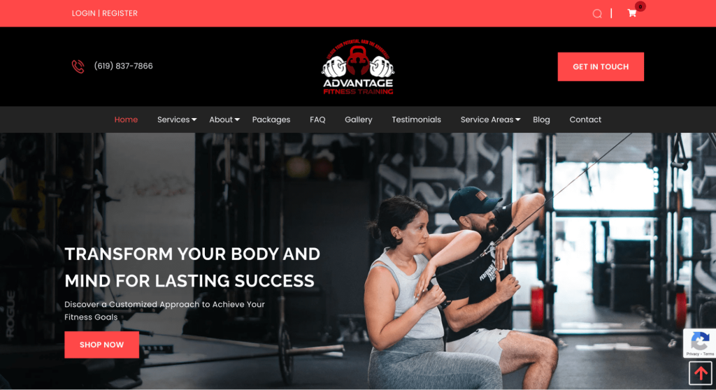 Página de Advantage Fitness Training